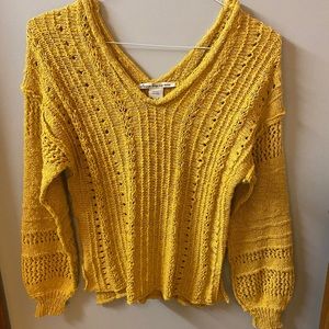American rag mustard colored sweater